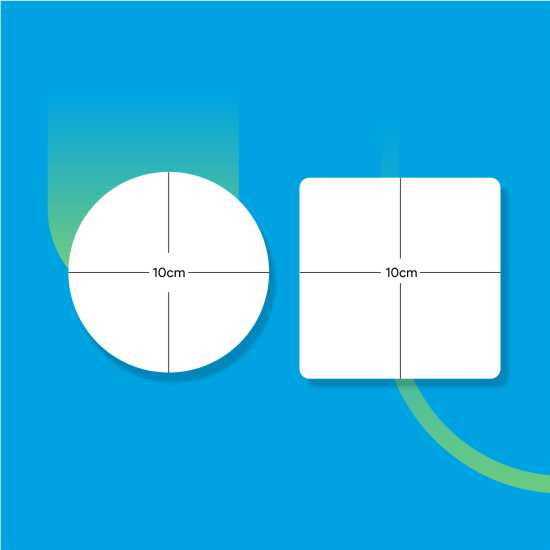 Sticker Label 10x10 cm Chromo Bontak