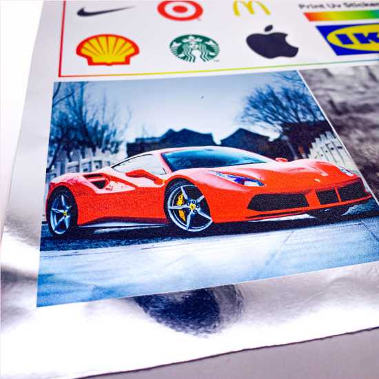 Sticker Stiker Chrome Silver UV