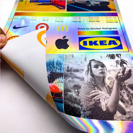 Sticker Stiker Hologram UV
