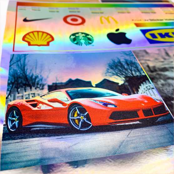 Sticker Stiker Hologram UV